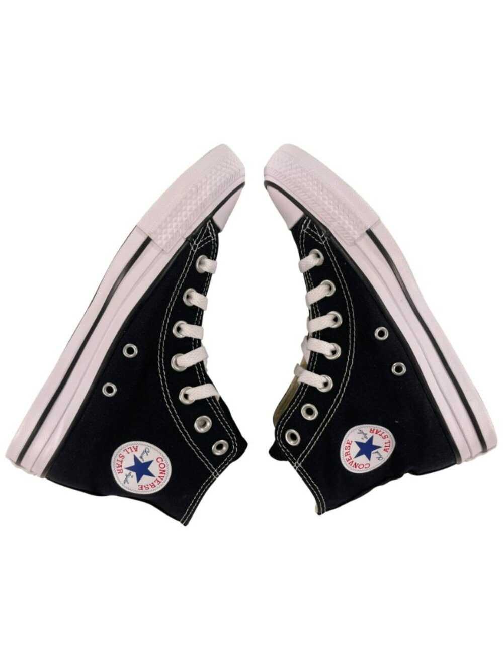 Converse Chuck Taylor All Star Hi Black Canvas Unisex Sneakers Sz 4 Men 6 Women - Picture 4 of 12